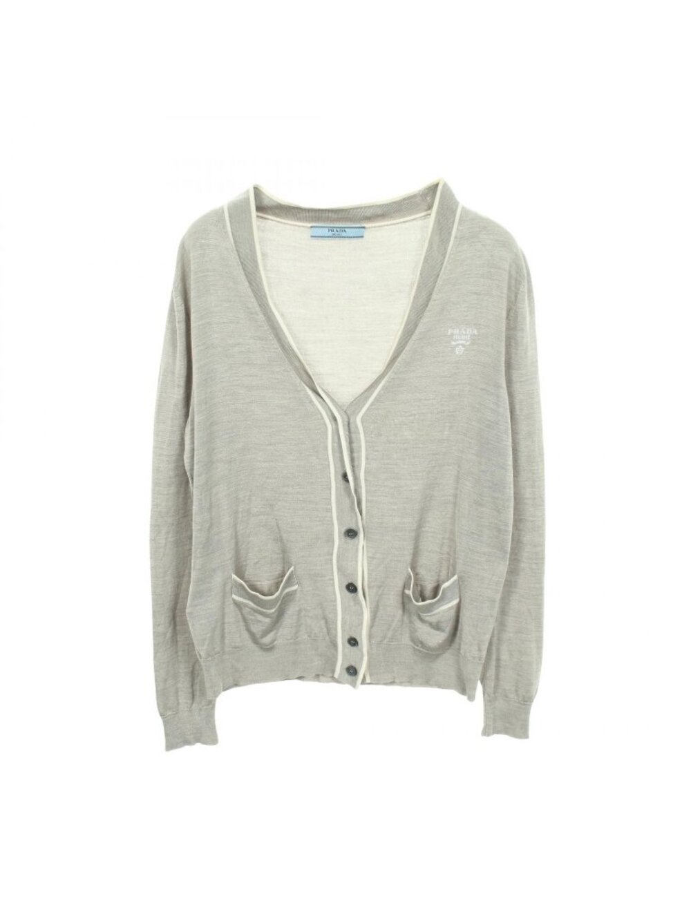 Prada Cardigan Logo Silk